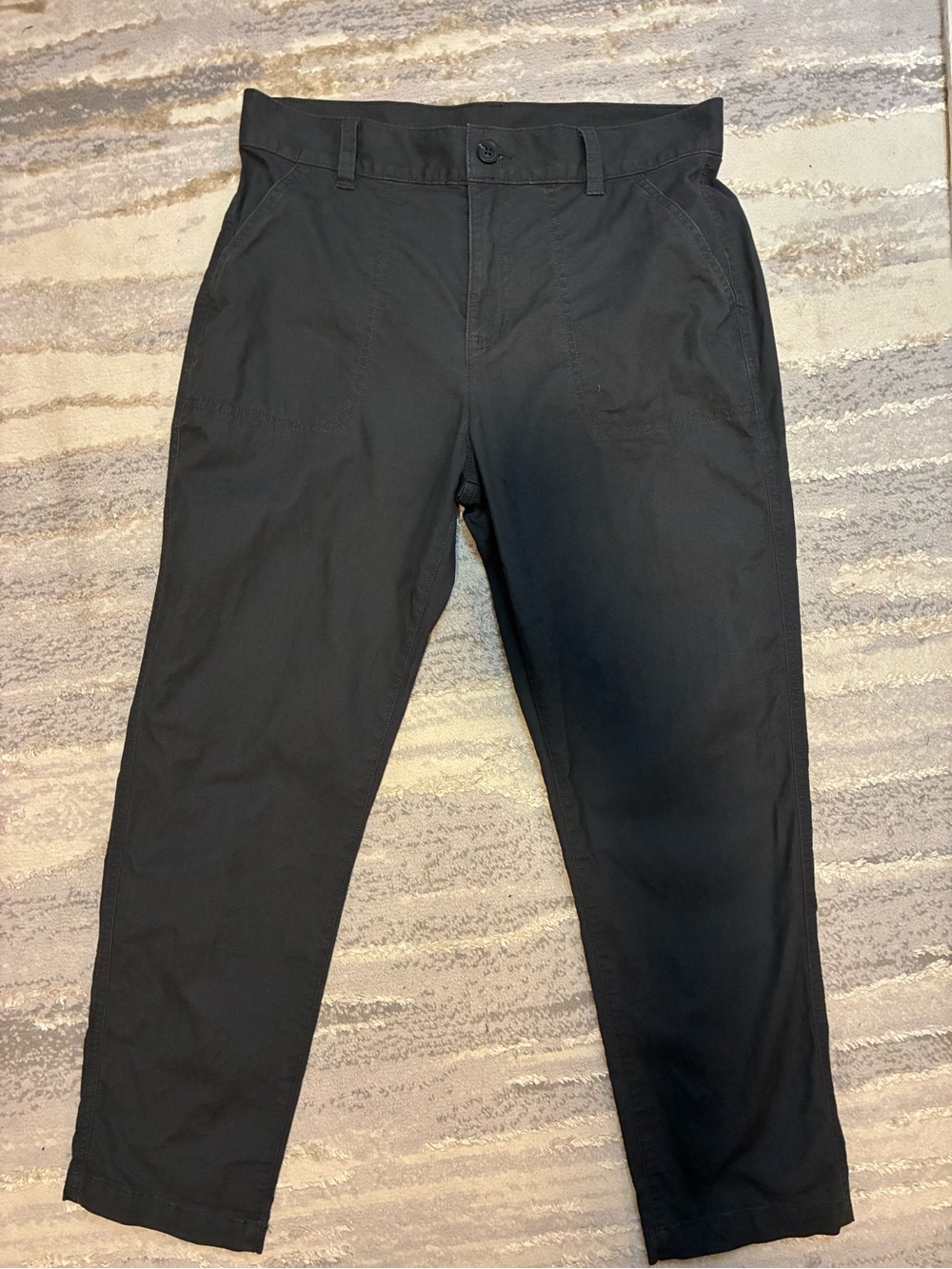 Eddie Bauer Women's Ripstop Ankle Pants Gray Sz 6 Cotton blend. Casual HikingEUC